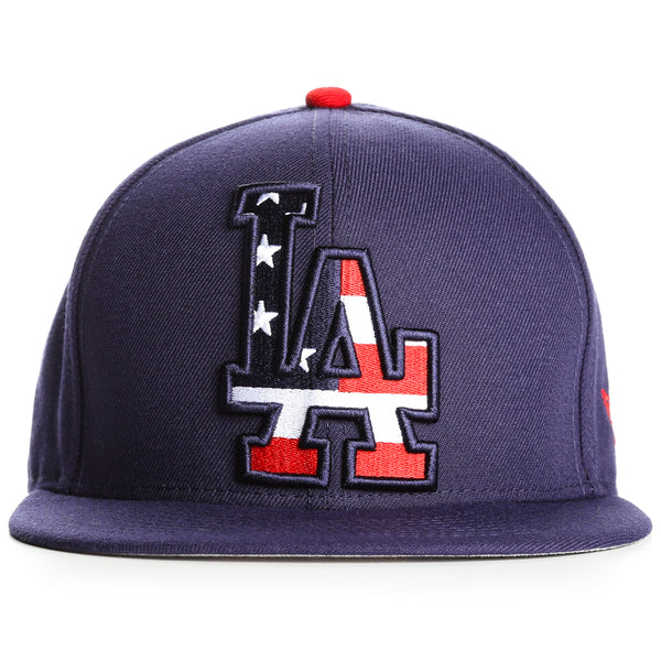 Dodger hat with american 2024 flag