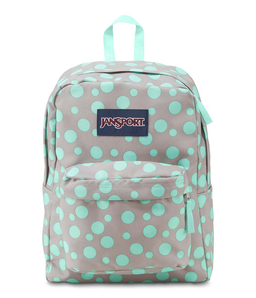 jansport backpack grey with teal polka dots JANSPORT Superbreak Backpack