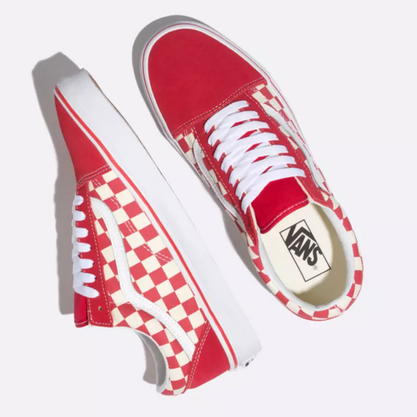 RED CHECKERBOARD OLD SKOOL VANS