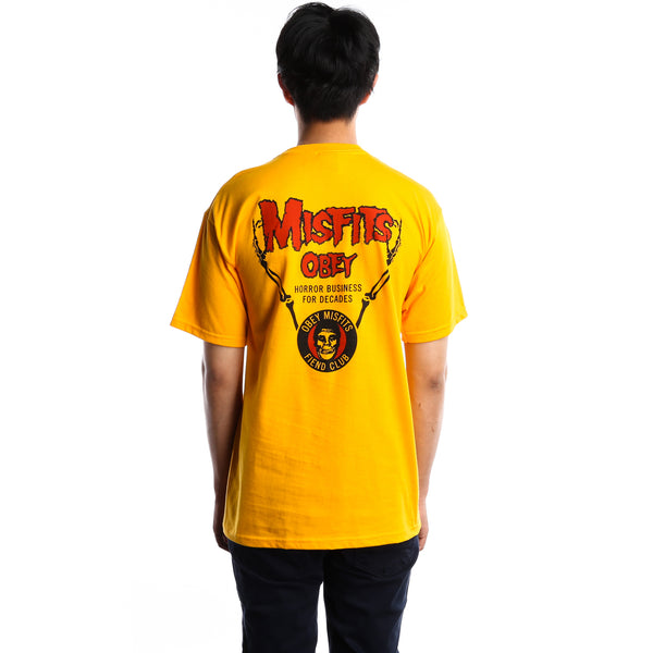 Obey x Misfits Horror Biz Hands Tee - Gold - New Star