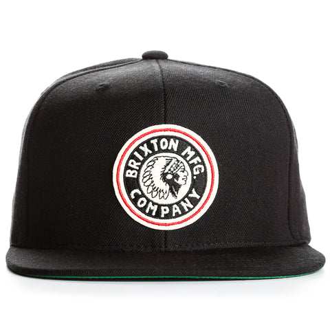 Brixton Rival Snapback Hat - Black