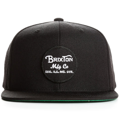 Brixton Wheeler Snapback Hat - Black