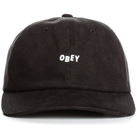 Obey 90's Jumble 6 Panel  Snapback - Black