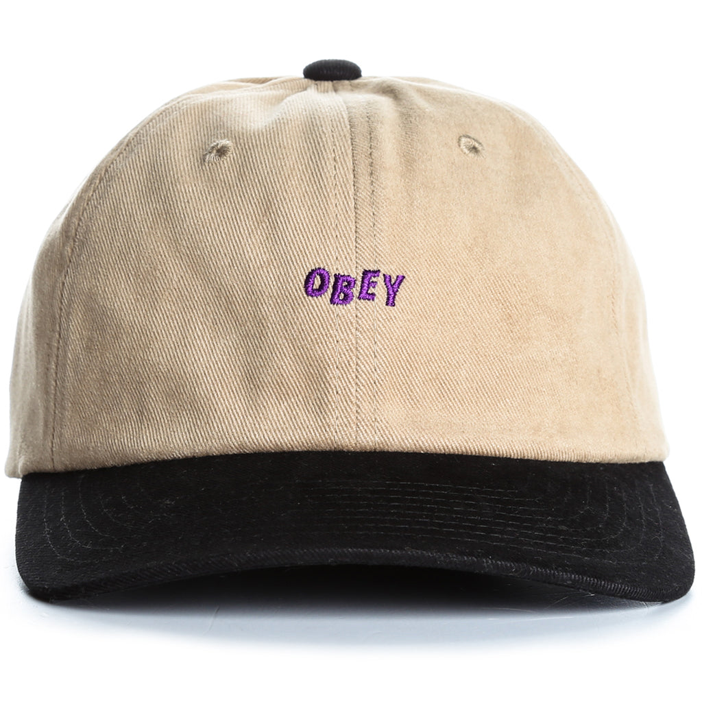 Obey 90's Jumble 6 Panel  Snapback - Khaki