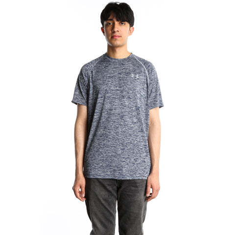 Under Armour Mens Tech Short Sleeve Shirt - Academy Steel