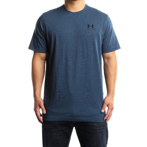 Under Armour Men's Charged Cotton Left Chest Lockup S/S - True Ink/Blue Shift