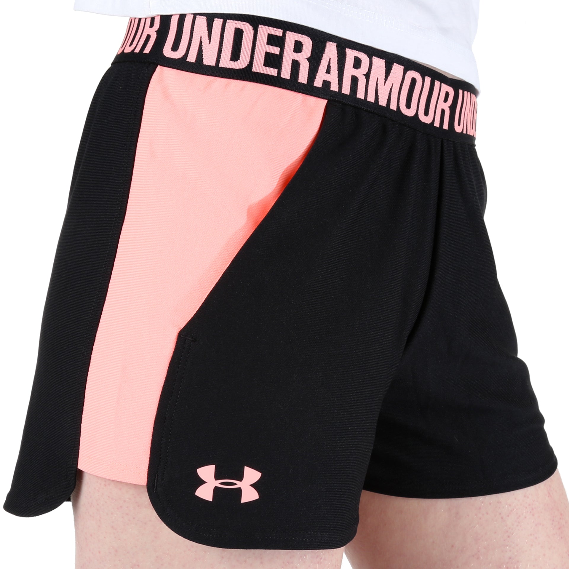 Under Armour Play Up 2.0 Shorts - Black/Cape Coral - New Star