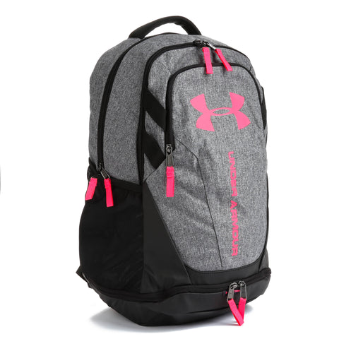 Under Armour Hustle 3.0 Backpack - Heather Grey / Pink