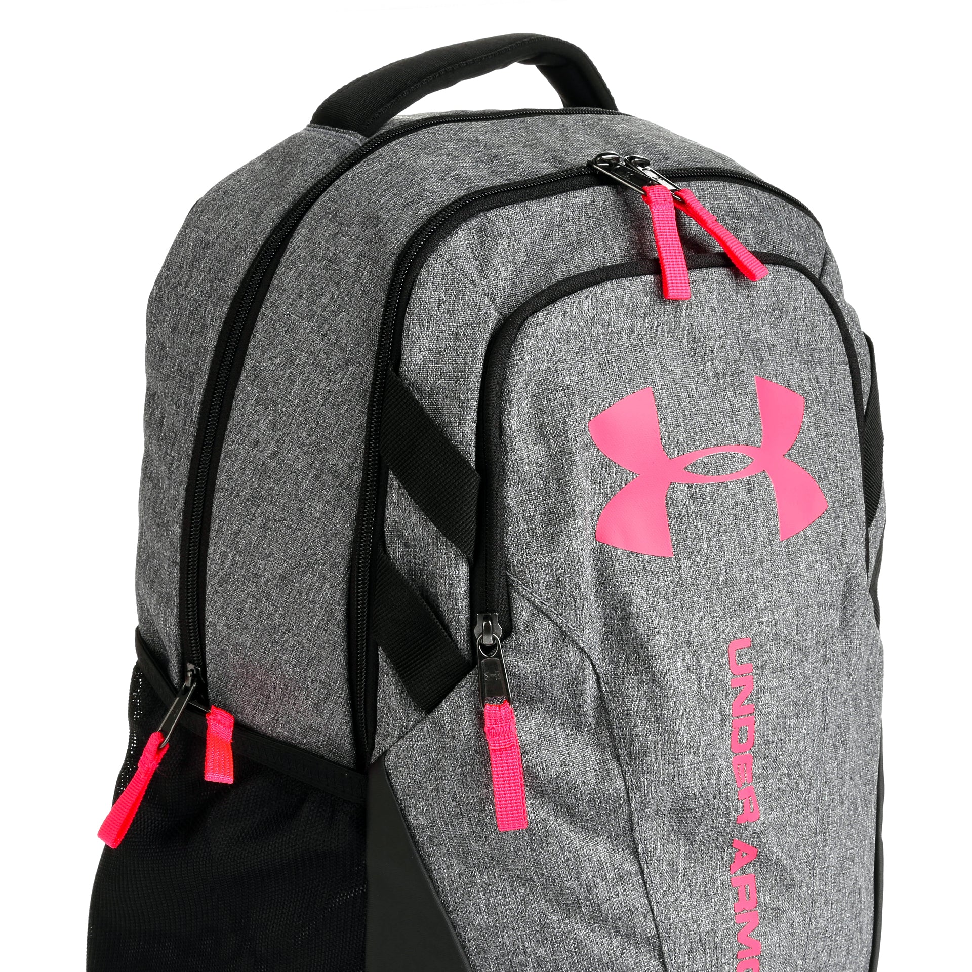 Under Armour Hustle 3.0 Backpack - Heather Grey / Pink - New Star