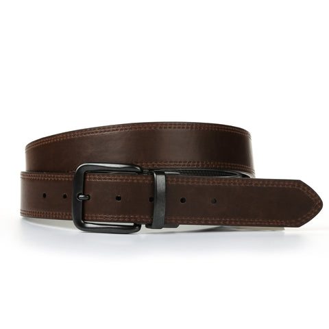 Levi's Men's Reversible Belt With Gunmetal Buckle - Black/Brown