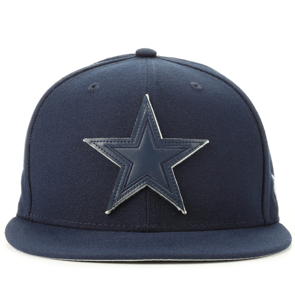 New Era 59Fifty Leather Pop Fitted Cap - Dallas Cowboys/Navy