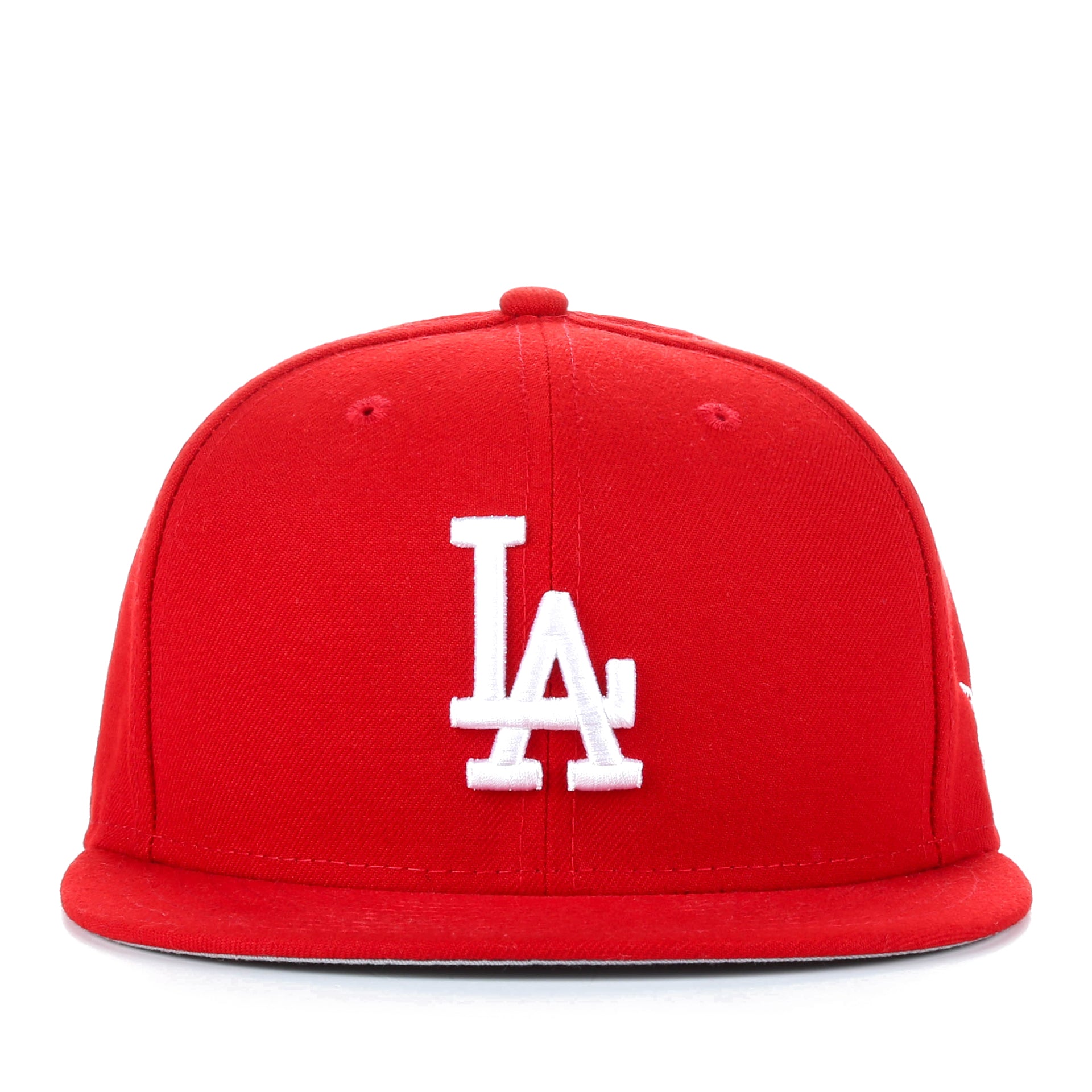 Men's New Era Red Los Angeles Dodgers White Logo 59FIFTY Fitted Hat 