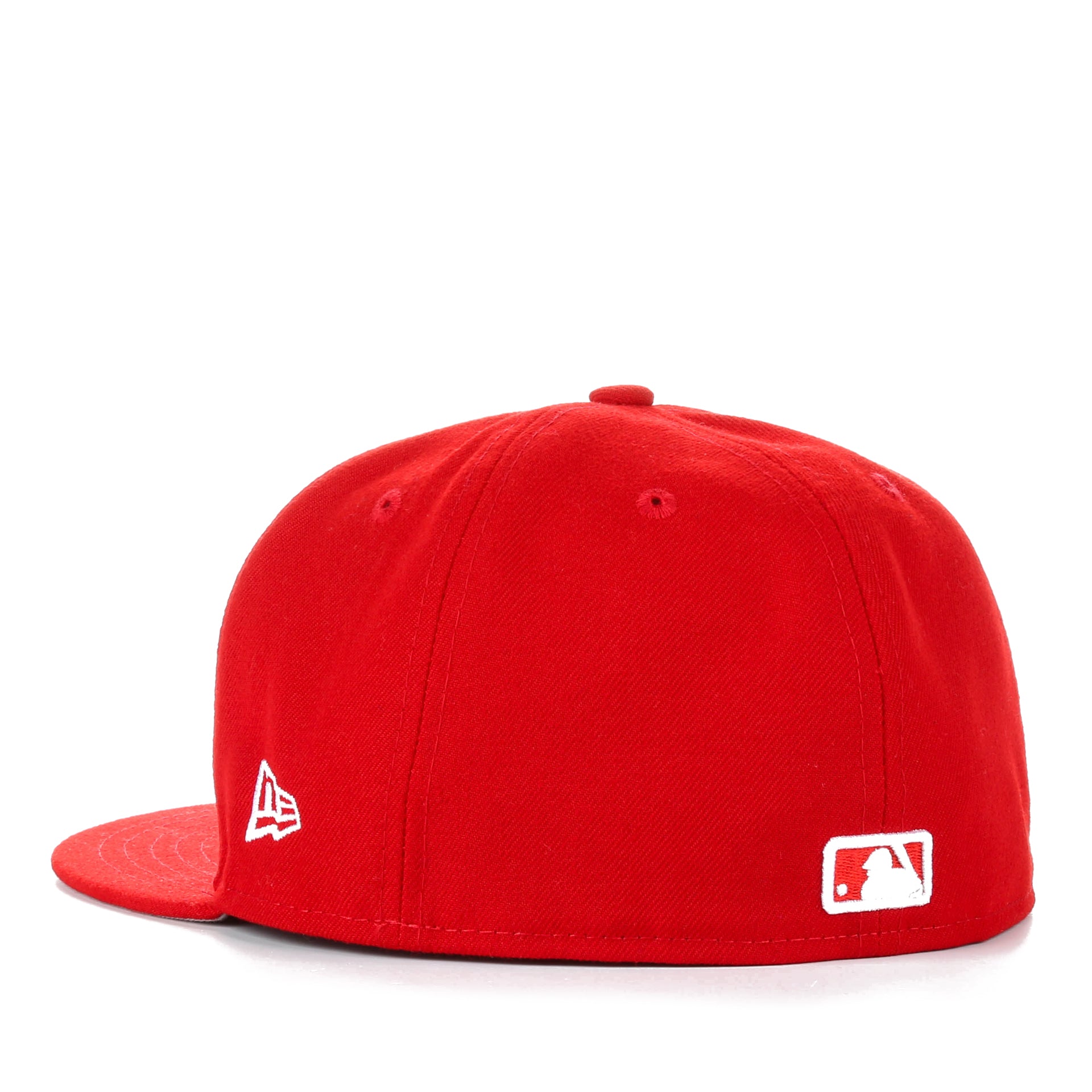 Shop New Era 59Fifty Los Angeles Dodgers Basic Fitted Hat 11591148 red