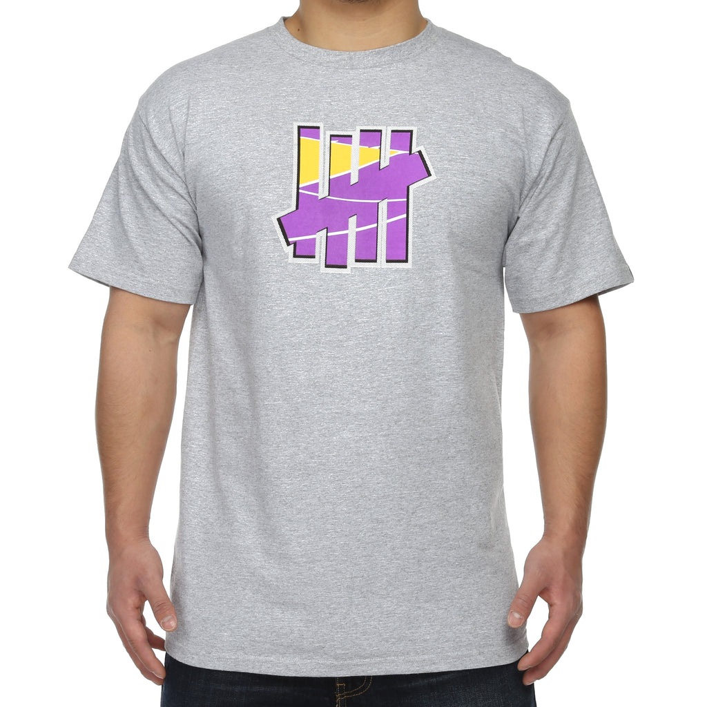 Undefeated 5 Strike Court Run Tee - Grey Heather