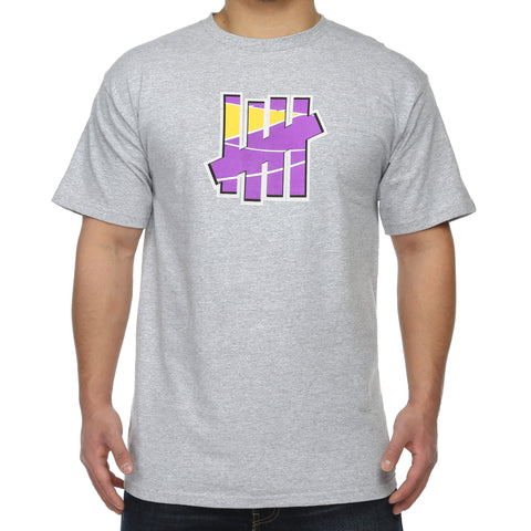 Undefeated 5 Strike Court Run Tee - Grey Heather