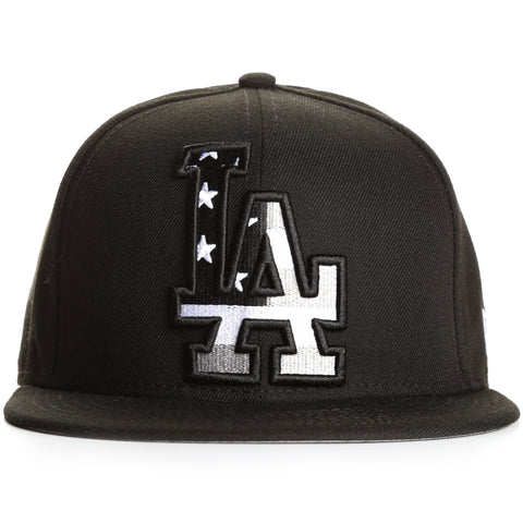 New Era 9Fifty Flag Fill Los Angeles Dodgers Snapback - Black/White