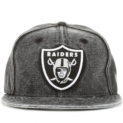 New Era 9Fifty Washed Over Snapback - Oakland Raiders/Black Denim