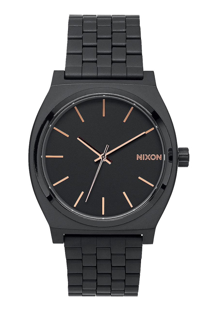 NIXON TIME TELLER , 37 MM ALL BLACK / ROSE GOLD