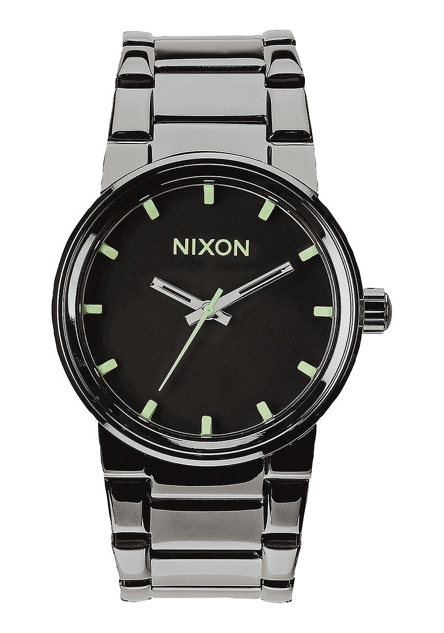 NIXON CANNON , 39 .5MM POLISHED GUNMETAL / LUM - New Star