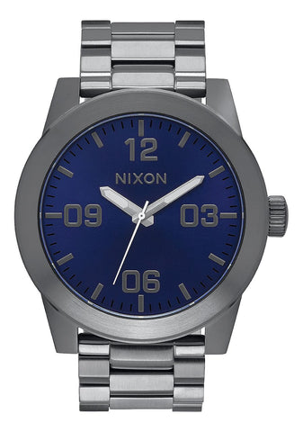 NIXON CORPORAL SS , 48 MM GUNMETAL / COBALT SUNRAY
