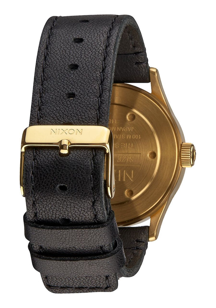 NIXON SENTRY 38 LEATHER , 38 MM GOLD / BLACK