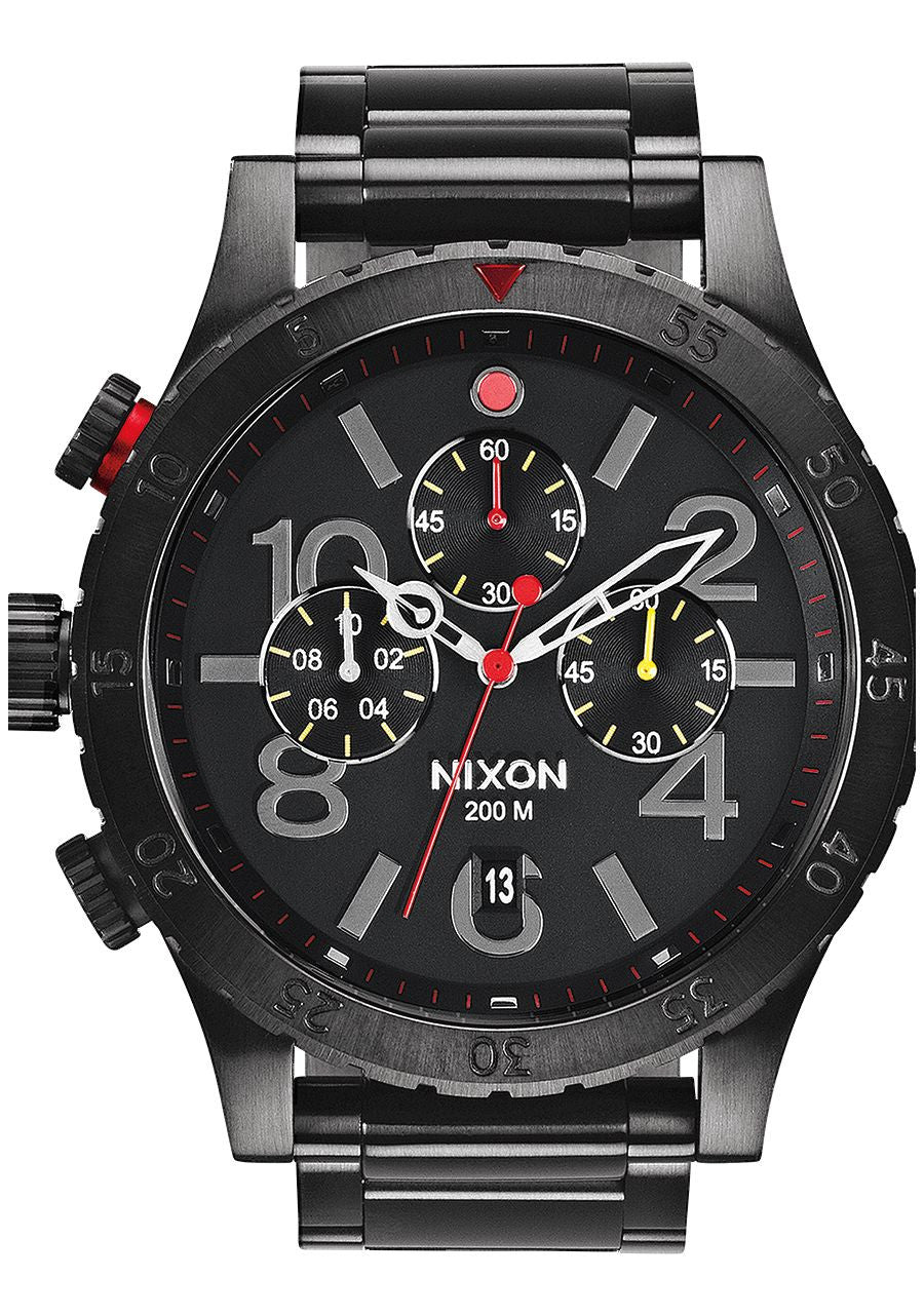 NIXON 48-20 CHRONO , 48 MM BLACK - New Star