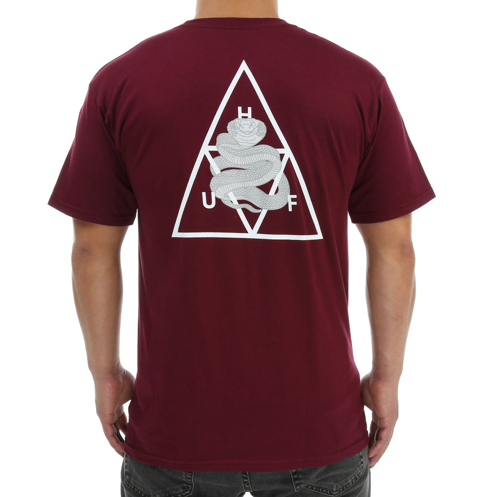 Huf Ambush Triple Triangle Tee - Maroon