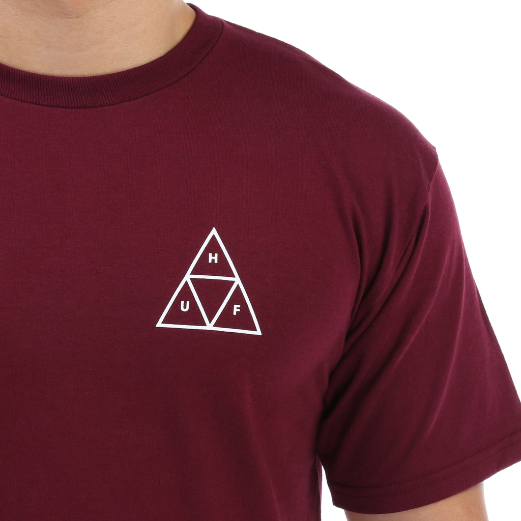 Huf Ambush Triple Triangle Tee - Maroon