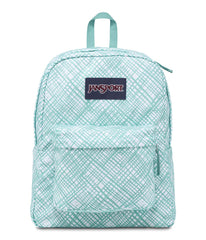 aqua dash spots jansport backpack JANSPORT Superbreak Backpack - Aqua Dash Jagged Plaid