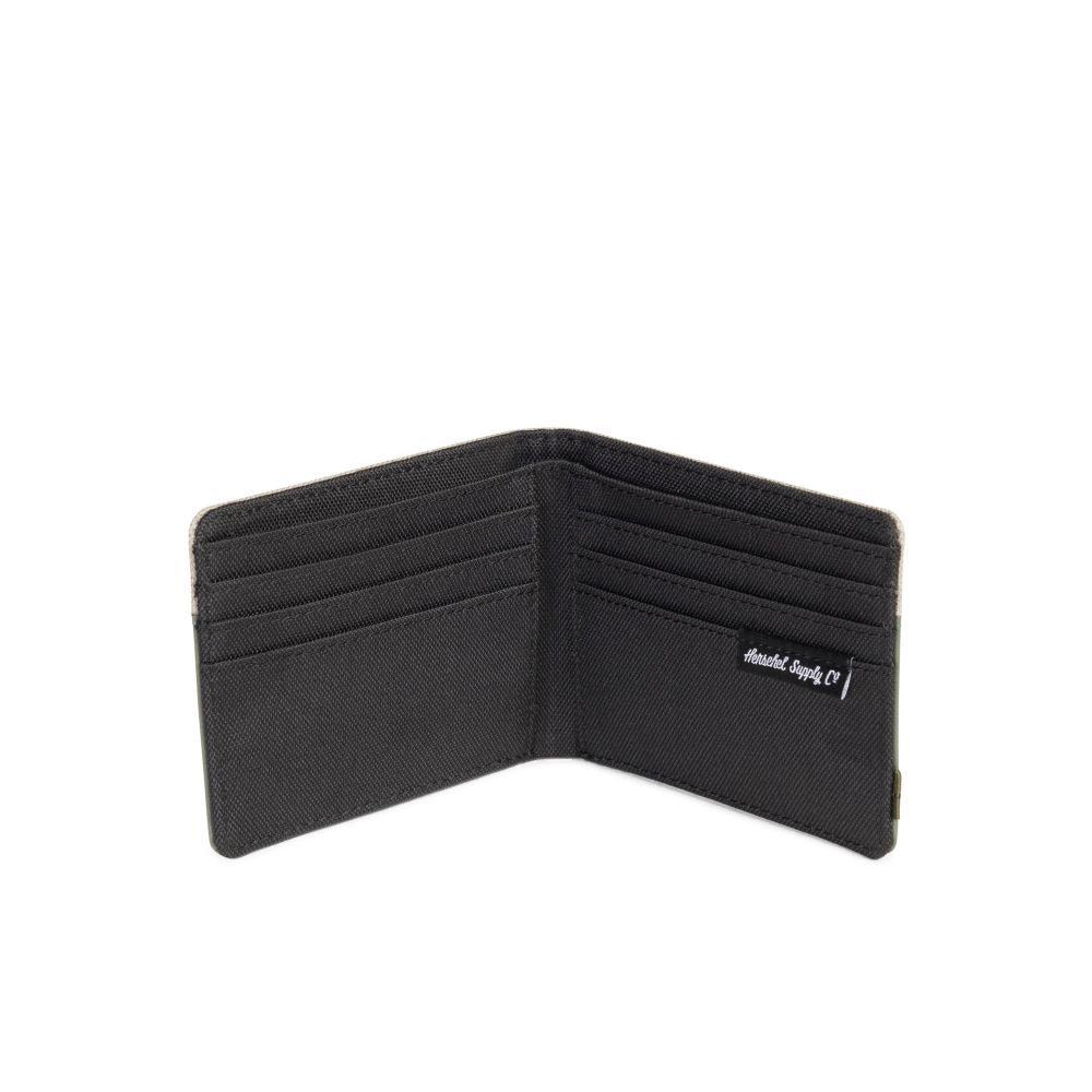 Herschel Aspect Collection Roy Wallet - Light Khaki Crosshatch/Forest Night