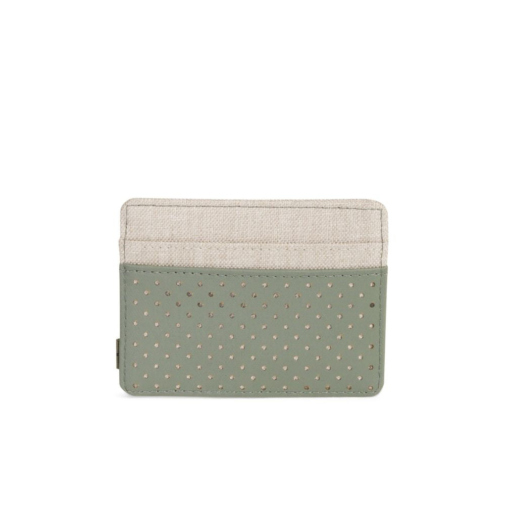 Herschel Aspect Collection Charlie Wallet - Light Khaki Crosshatch/Forest Night