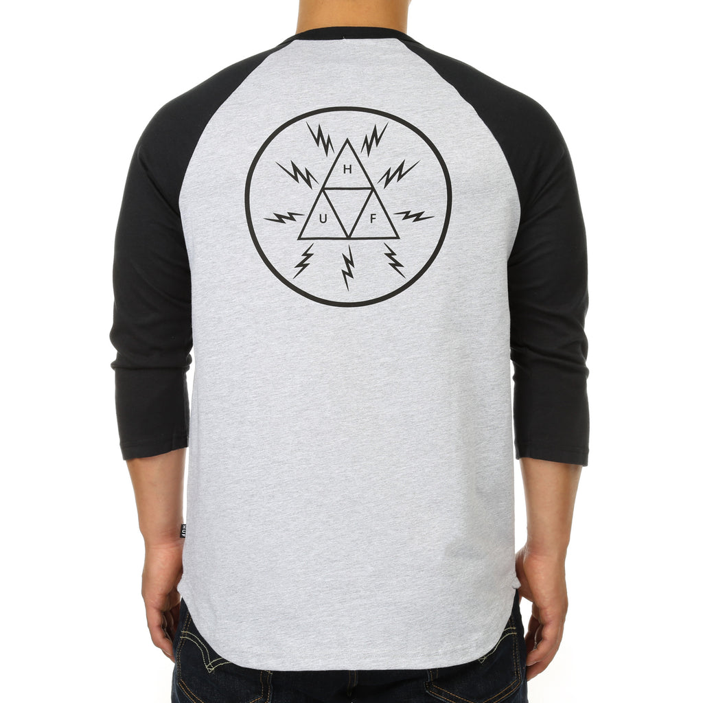 Huf Bolt Triangle Raglan - Athletic Heather/Navy