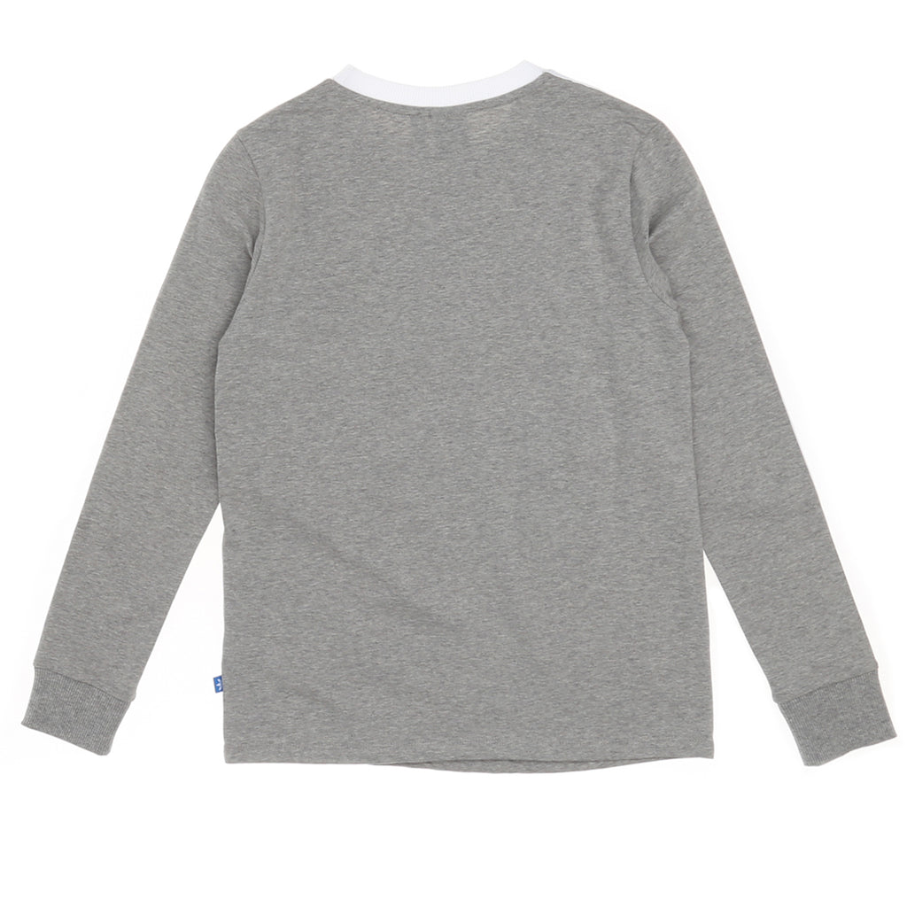 Adidas Women's 3 Stripe LS Tee - Medium Grey Heather