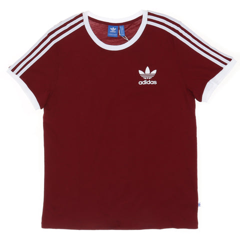 Adidas Women's 3 Stripes Tee - Collegiate Burgundy