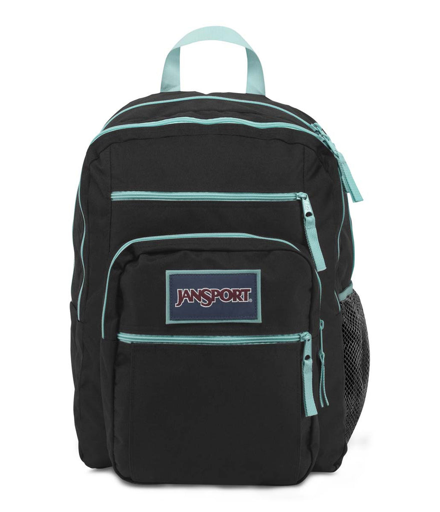 JANSPORT Big Student Overexposed Backpack - Black/Aqua Dash - New Star JANSPORT Big Student Overexposed Backpack - Black/Aqua Dash - New Star