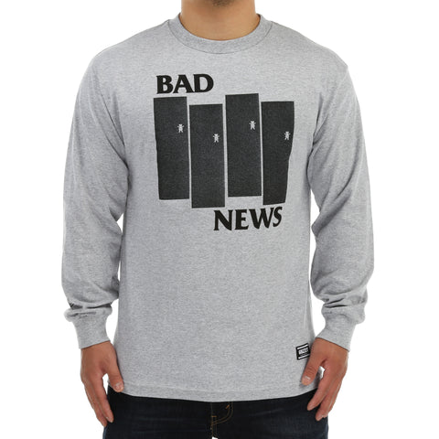 Grizzly Bad Flag LS Tee - Heather Grey