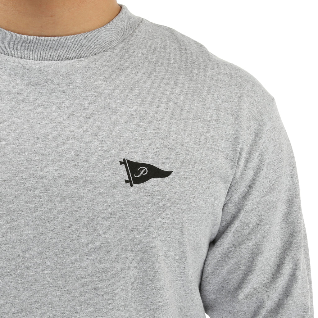 Primitive Big Arch Pennant LS Tee - Athletic Heather