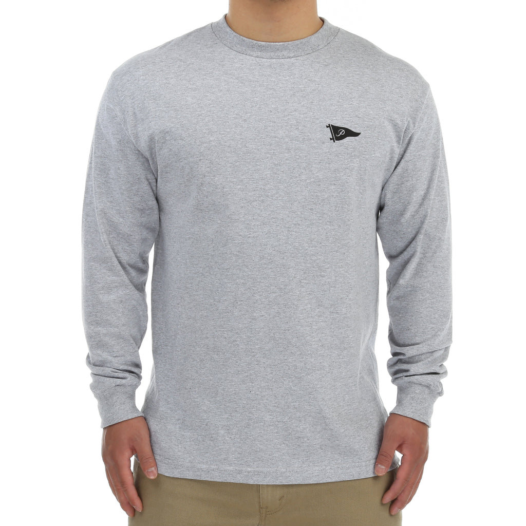 Primitive Big Arch Pennant LS Tee - Athletic Heather