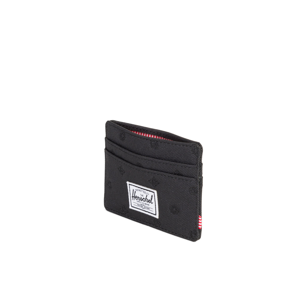 Herschel Embroidery Collection Charlie Wallet - Black Paisley