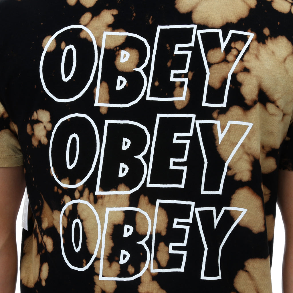 Obey Jumble Lo-Fi Tee - Black Tie Dye