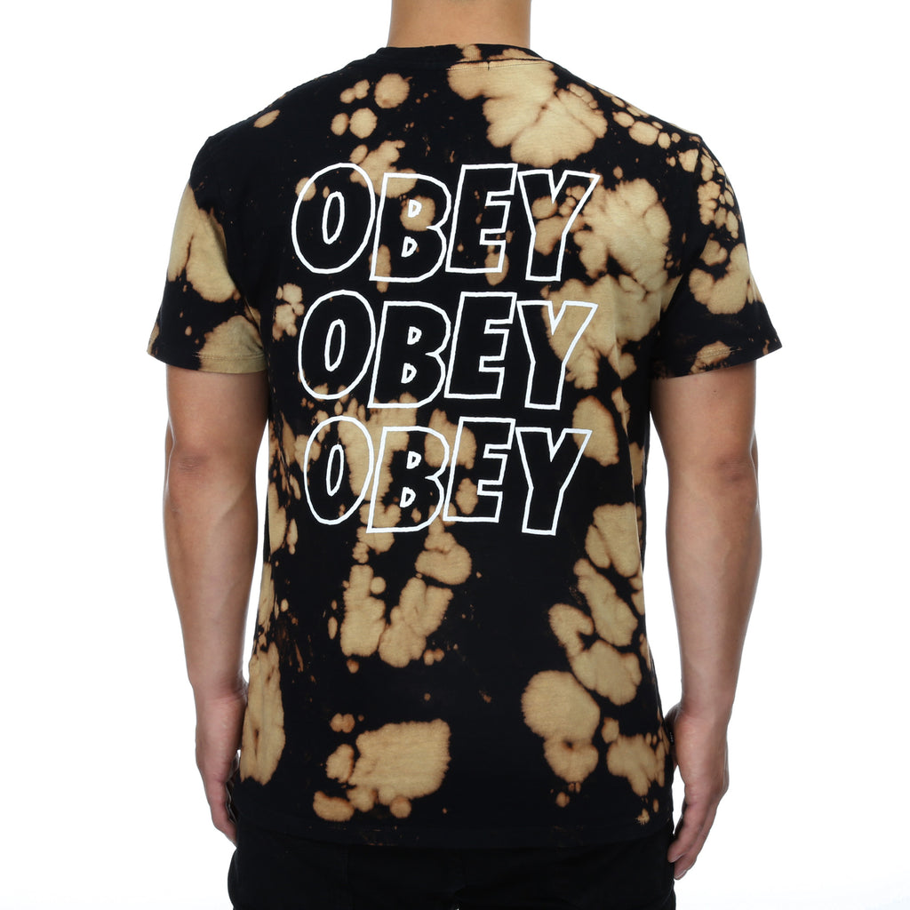 Obey Jumble Lo-Fi Tee - Black Tie Dye