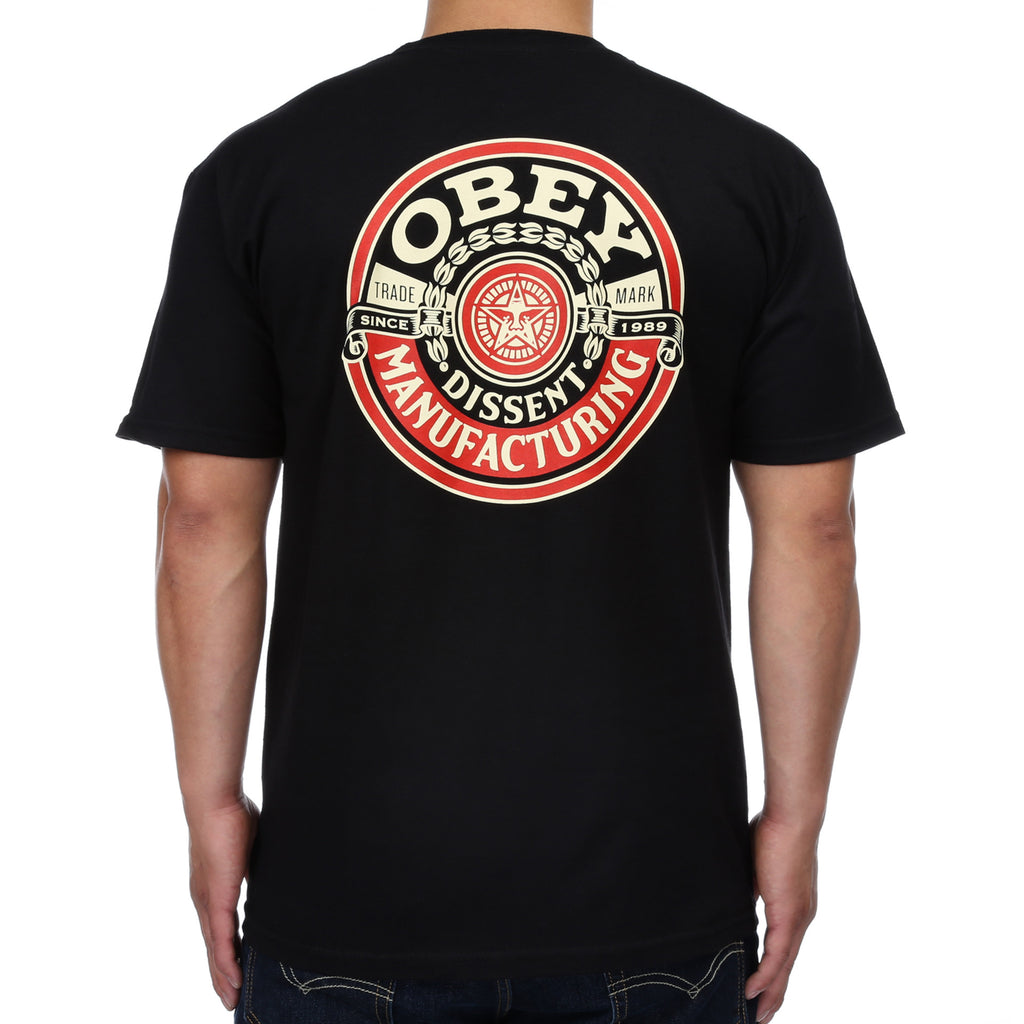 Obey Dissent MFG Wreath Tee - Black