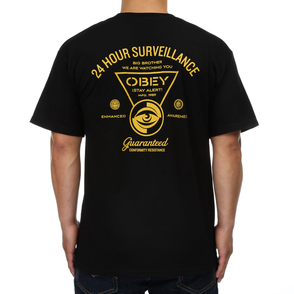 Obey Stay Alert Tee - Black