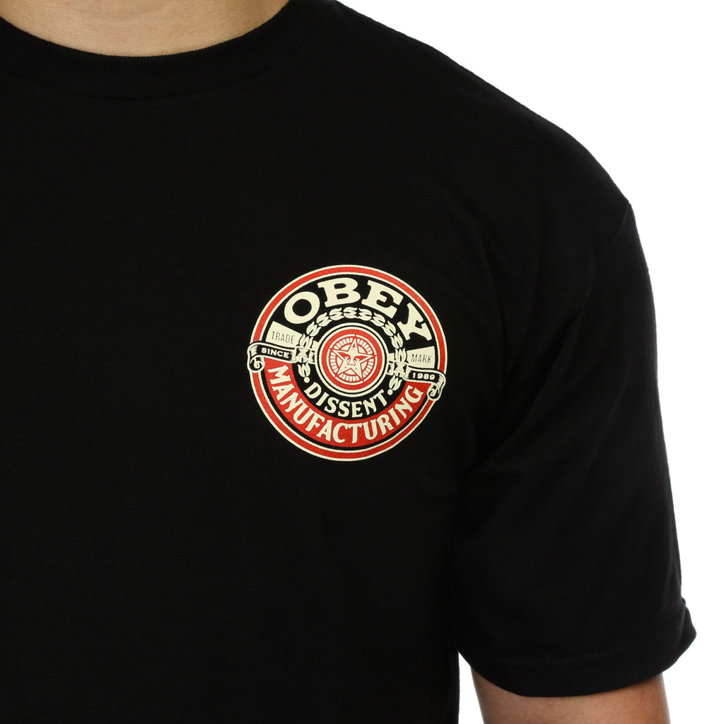 Obey Dissent MFG Wreath Tee - Black