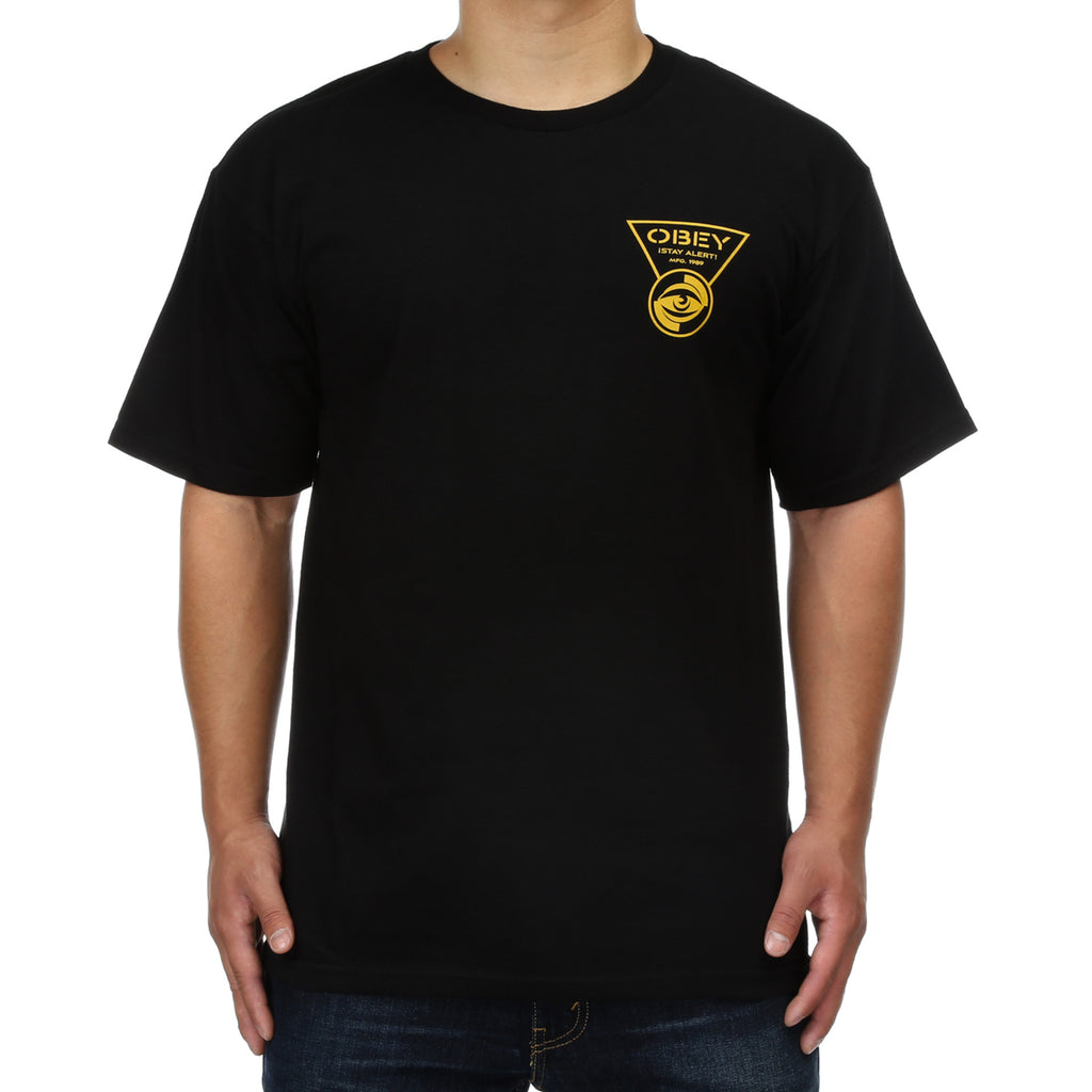 Obey Stay Alert Tee - Black