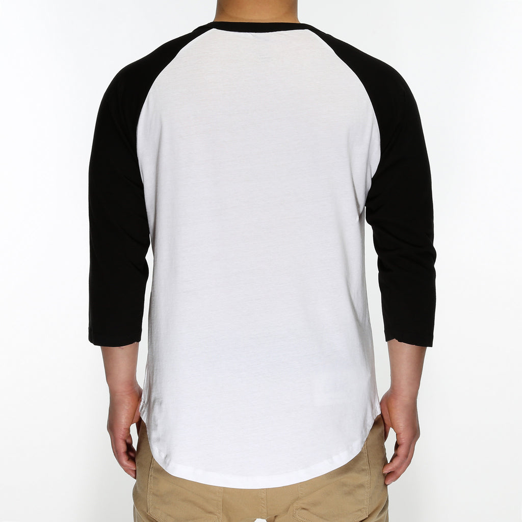 New Star 3/4 Sleeve Baseball Tee - White/Black