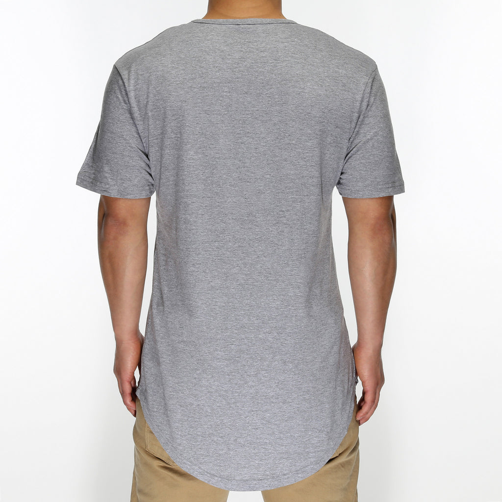 New Star Drop Tail Tee - Heather Grey
