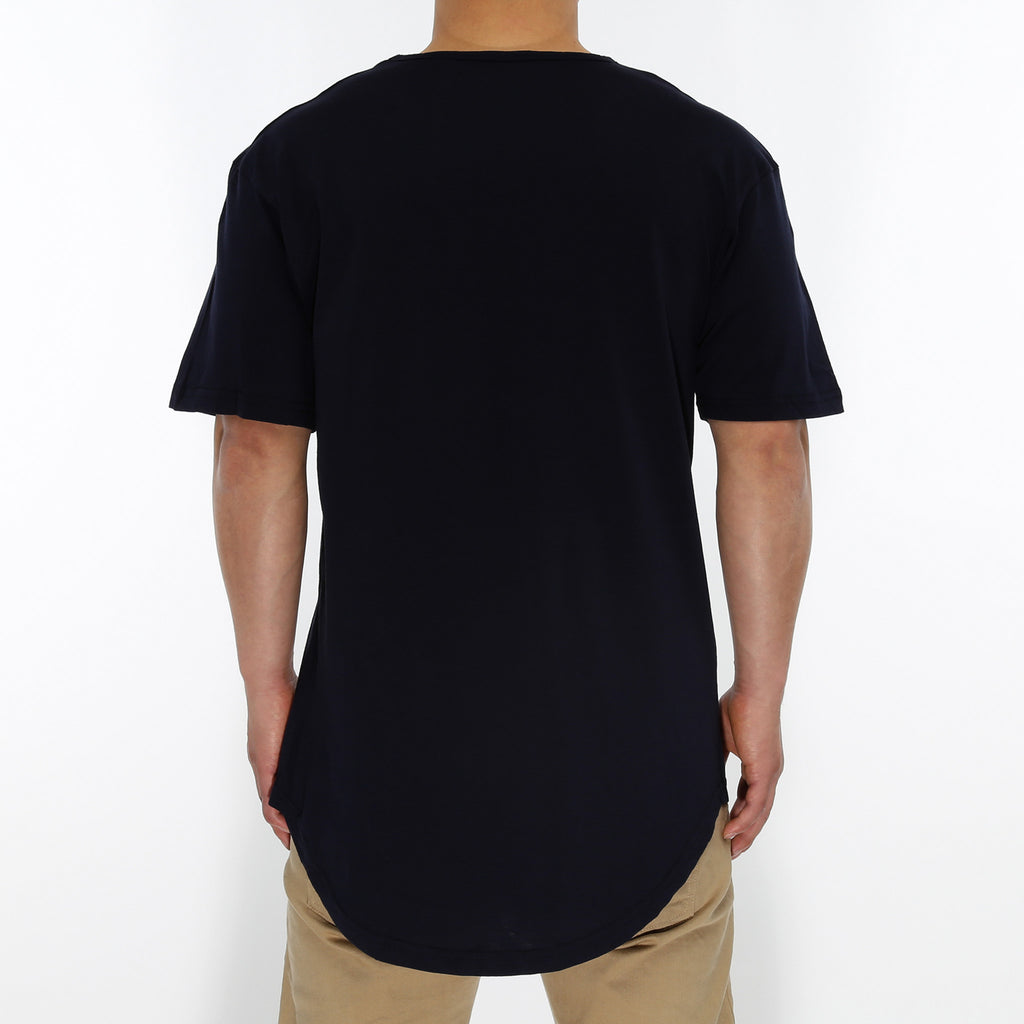 New Star Drop Tail Tee - Navy