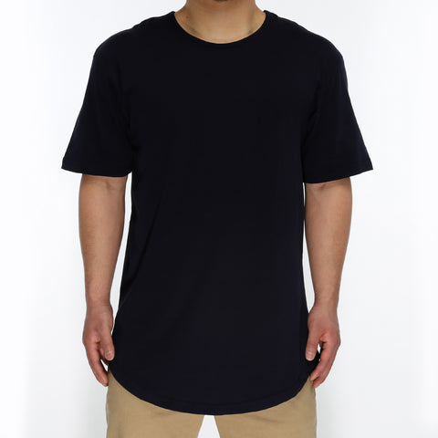 New Star Drop Tail Tee - Navy
