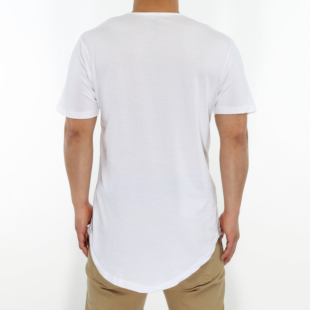 New Star Drop Tail Tee - White